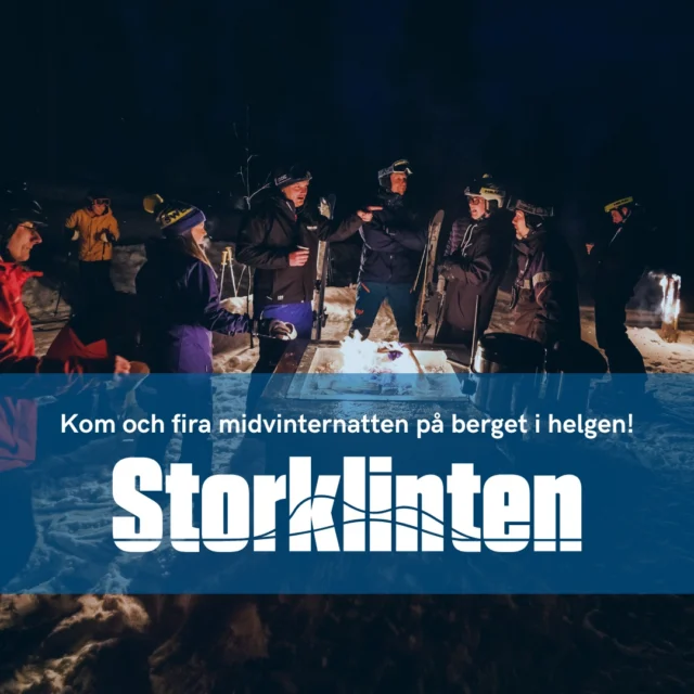 ✨ Midvinternatten i Storklinten ✨
Kvällsåkning, after ski, livemusik och god mat – allt samlat bara 25 minuter utanför Boden. En helg för både skidglädje, gemenskap och riktigt skön vinterkänsla.

Program i korthet:
Fredag 30/1 – kvällsåkning & tacobuffé
Lördag 31/1 – skidåkning, after ski med Fifty Shades of Norrland, pubbuffé & kvällsåkning
Söndag 1/2 – lugn avslutning med skidåkning och lunch

Ta med familjen, vännerna eller kom som du är – vi ses på berget.

Mer info hittar du på vår hemsida.
