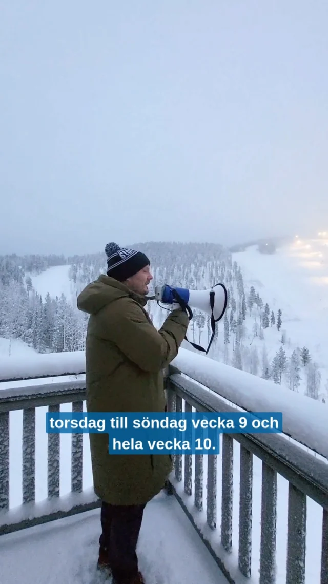 Sportlov = vinter på riktigt
Full fart i backen, god mat i restaurangen under hela v. 8, 9 & 10.
Vi har även fullspäckat med aktiviteter för hela familjen mellan torsdag 26/2 - lördag 7/3. 

Mer info om hur ni bokar boende, vilka aktiviteter vi har och vilken mat som serveras hittar ni på vår hemsida.

Vi ses på berget!