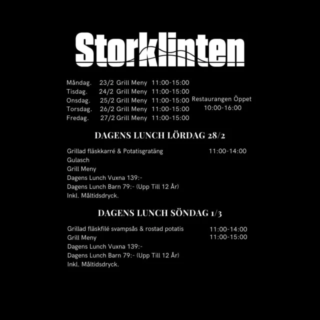 Sugen på grym skidåkning och god mat i veckan? 

Då hoppas vi att vi ses på berget!